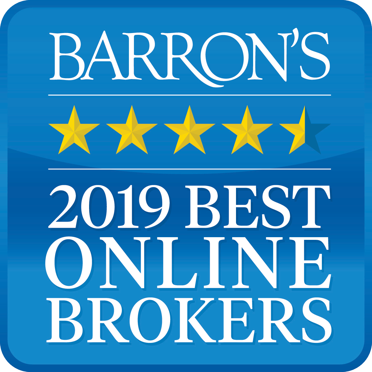 Interactive Brokers wurde von Barron’s 2019 als Nr. 1 in der Kategorie „Bester Online-Broker” ausgezeichnet
