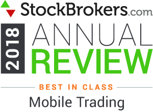 Valutazioni Interactive Brokers: riconoscimenti Stockbrokers.com 2018 - classificatosi come il migliore del 2018 nella categoria "Mobile Trading" (trading tramite dispositivi mobili)