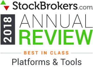 Valutazioni Interactive Brokers: riconoscimenti Stockbrokers.com 2018 - classificatosi come il migliore del 2018 nella categoria "Platforms & Tools" (piattaforme e strumenti)